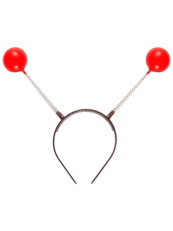 Haarband met rode bollen antenne