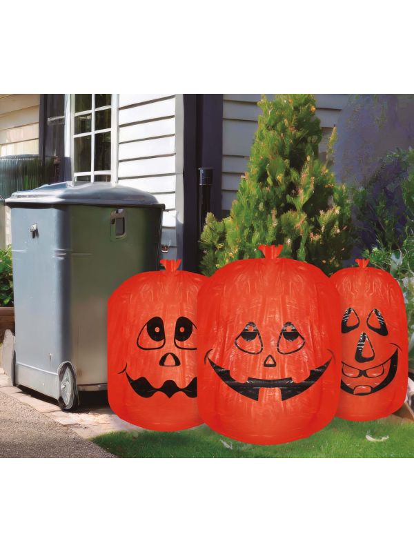 Halloween afvalzakken pompoen