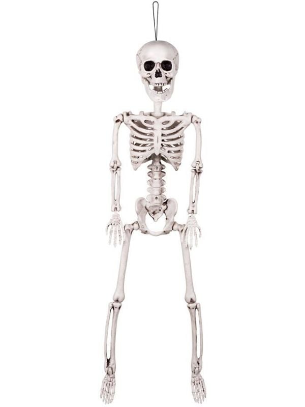 Halloween bewegend skelet wit