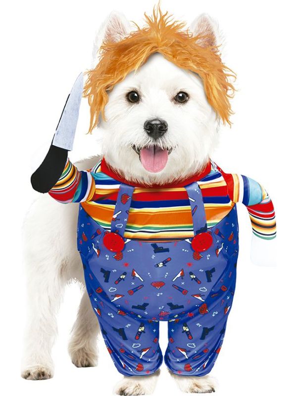 Halloween chuckyoutfit hond