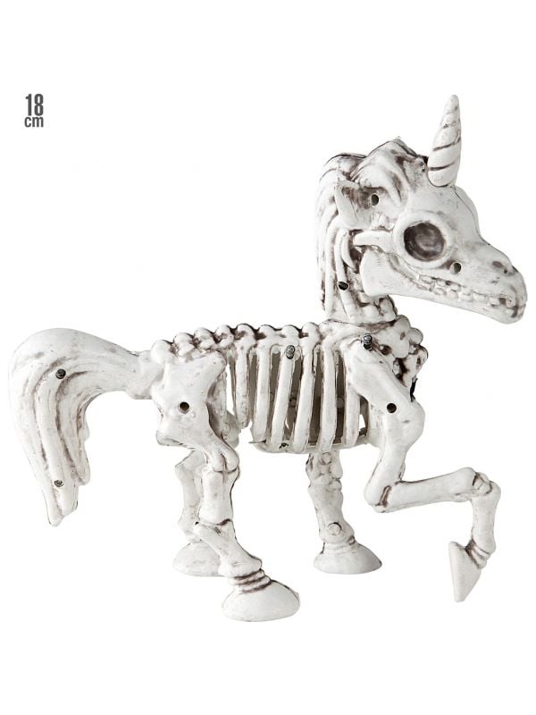 Halloween decoratie unicorn skelet