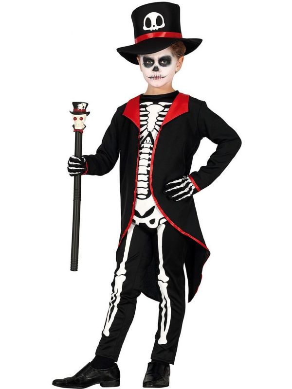 Halloween klassiek skelet outfit kind