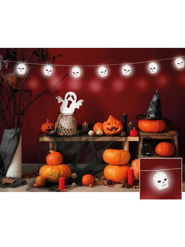 Halloween lampjes slinger schedel