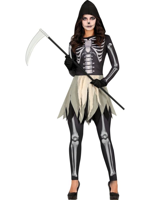 Halloween magere hein skelet outfit dames main product photo