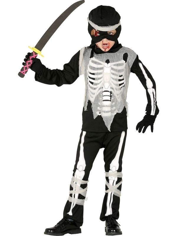 Halloween ninja skelet pakje kind