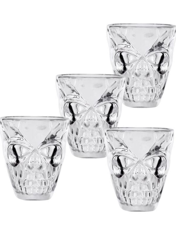 Halloween shotglaasjes met schedels