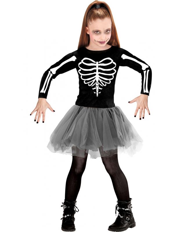 Halloween skelet ballerina jurkje kind