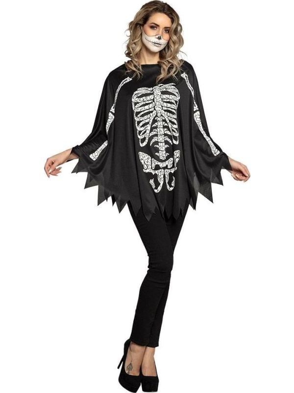 Halloween skelet poncho