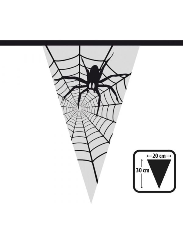 Halloween spinnenweg vlaggenlijn