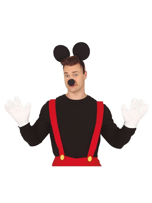 Handschoenen en neus Mickey Mouse