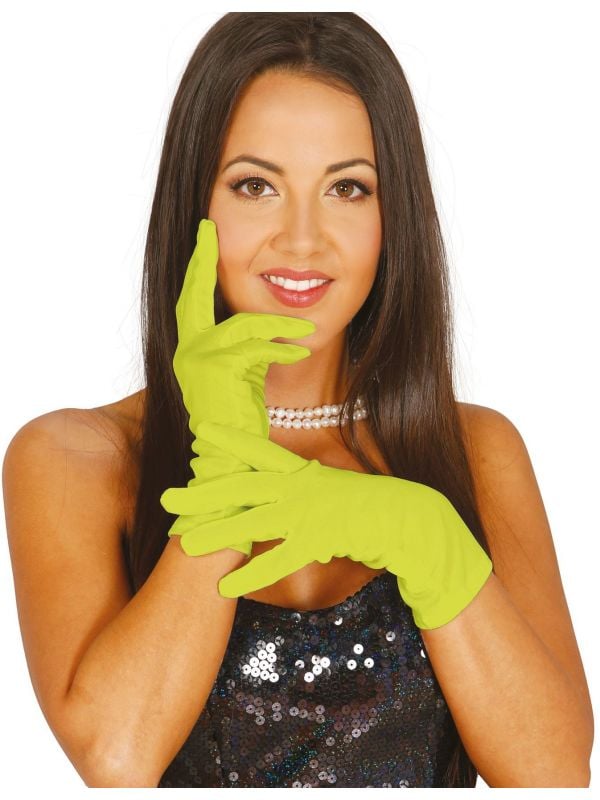 Handschoenen neon groen dames