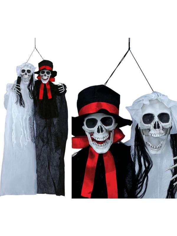 Hangdecoratie skelet bruidspaar 90 cm halloween main product photo