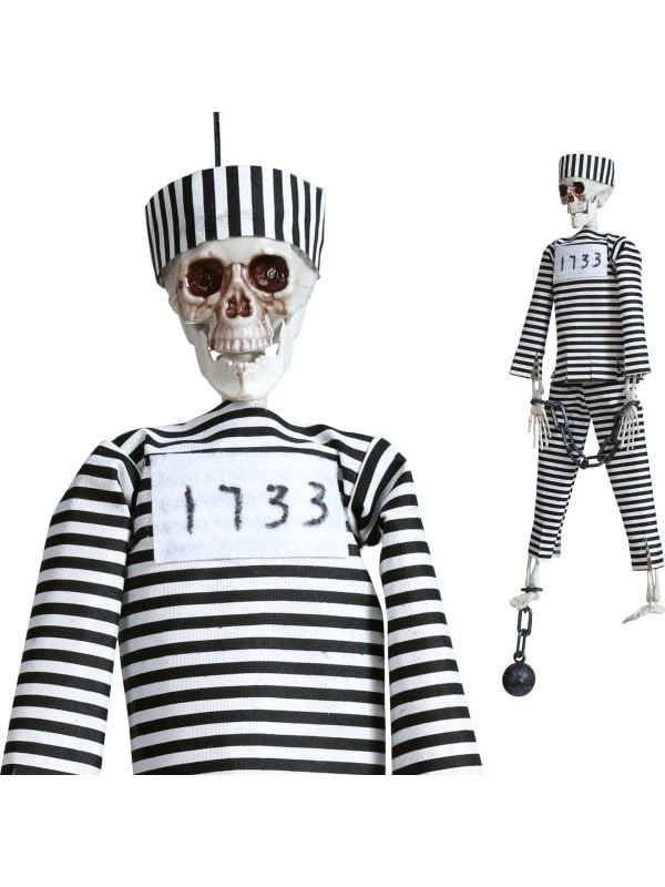 Hangdecoratie skelet gevangene 45 cm halloween main product photo