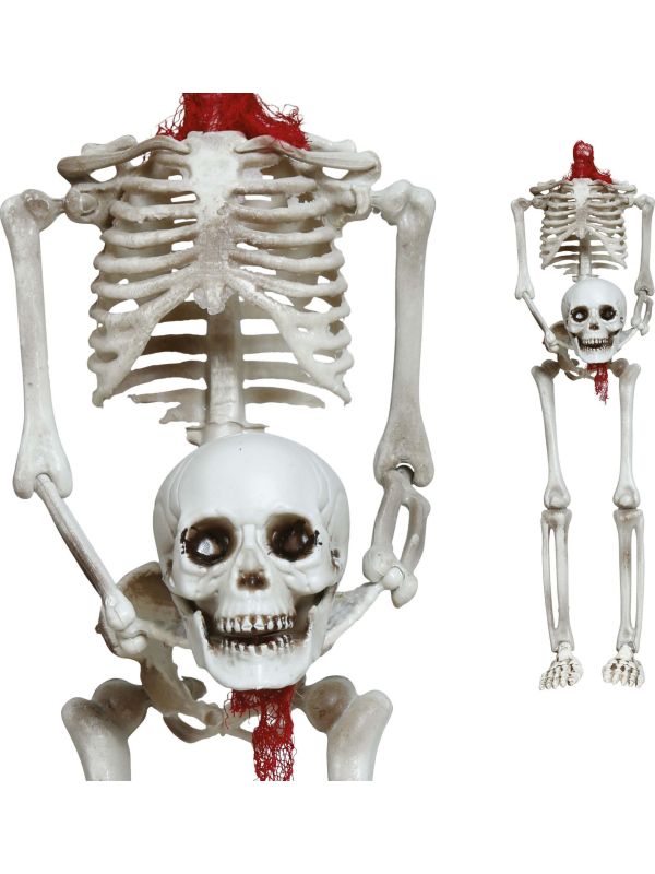 Hangdecoratie skelet onthoofd 37 cm halloween main product photo