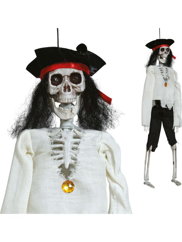 Hangdecoratie skelet piraat 45 cm halloween main product photo