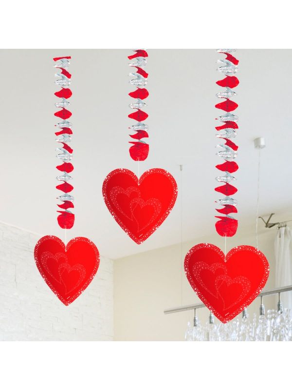 Hangdecoratie valentijnsdag harten