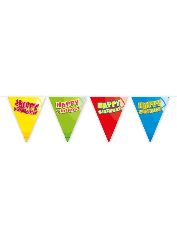 Happy birthday feest vlaggenlijn 3 meter main product photo