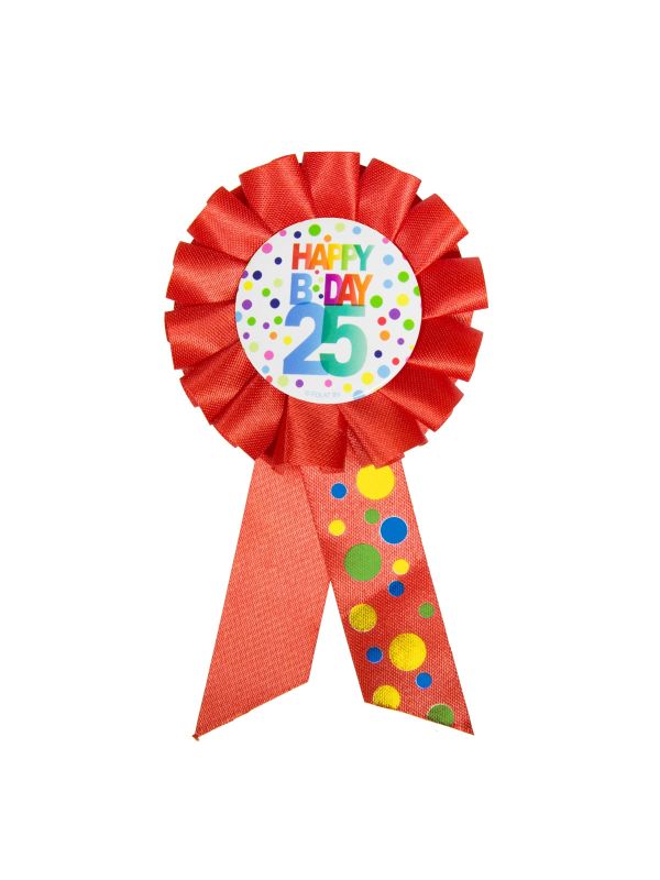 Happy birthday stippen rozet 25 jaar main product photo
