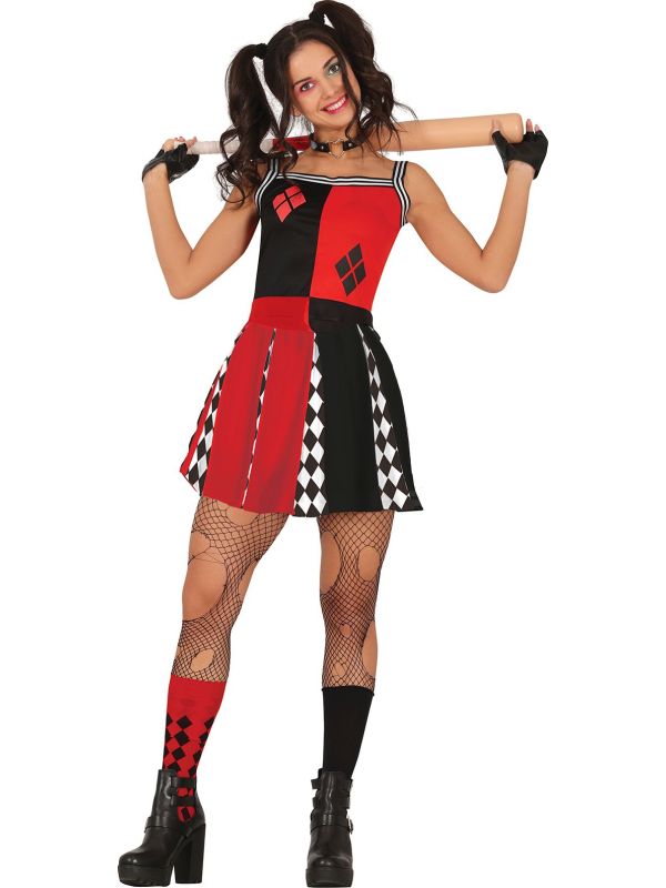 Harley Quinn cheerleader jurkje dames main product photo