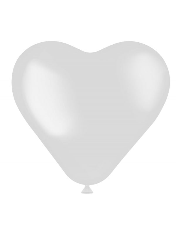 Hartvormige ballonnen wit