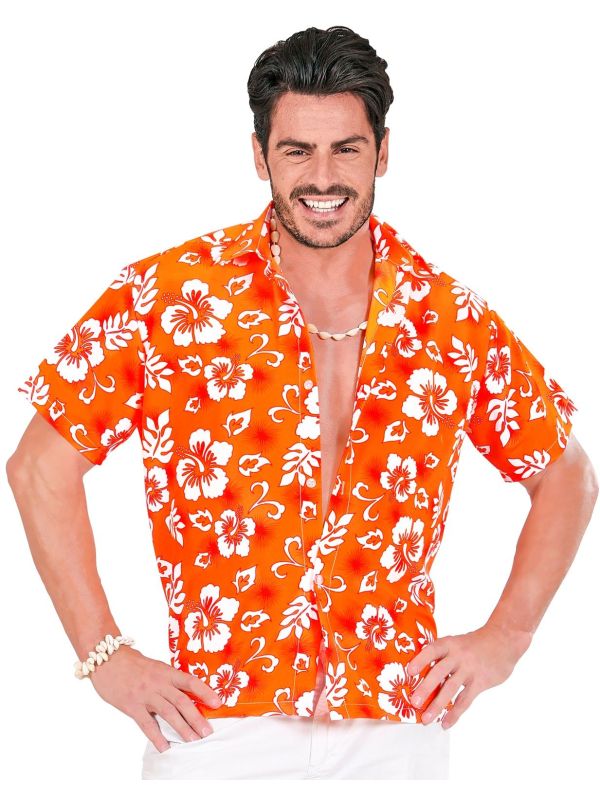 Hawaii blouse oranje