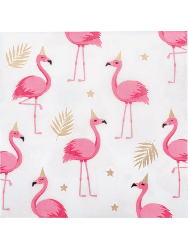 Hawaii flamingo thema papieren servetten 20 stuks