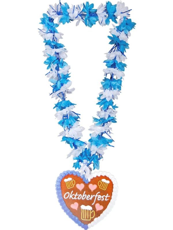 Hawaii ketting oktoberfest blauw wit