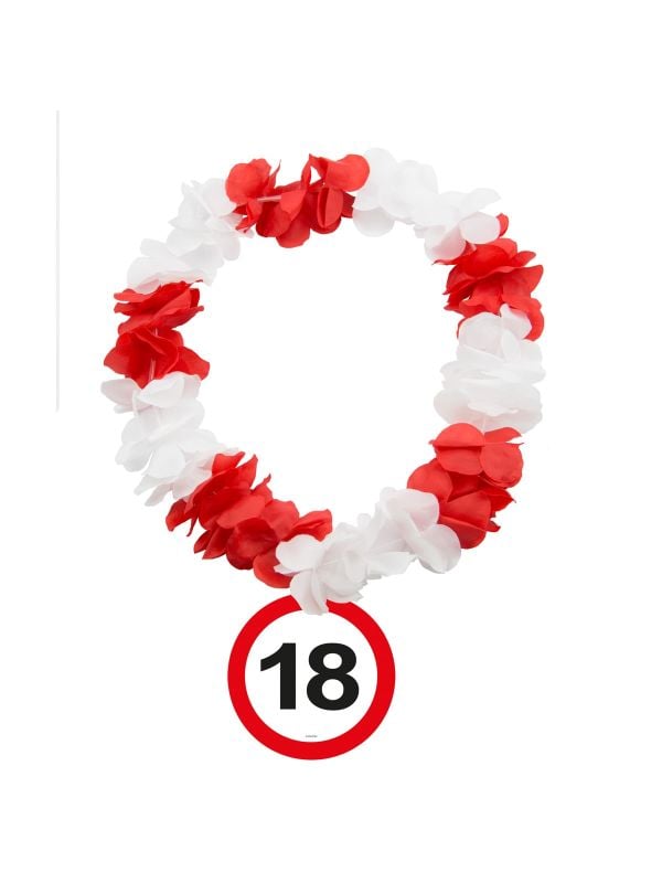 Hawaii ketting verkeersbord 18 jaar