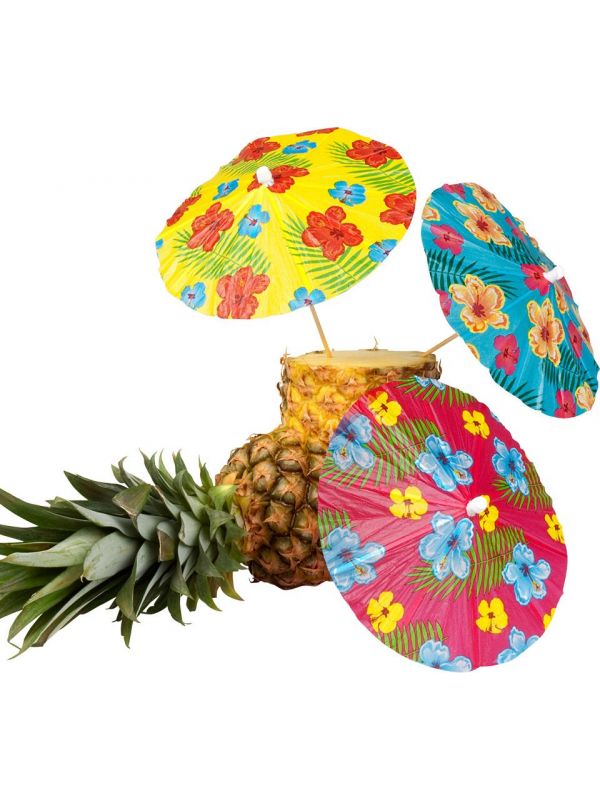 Hawaii tropical party parasolletjes