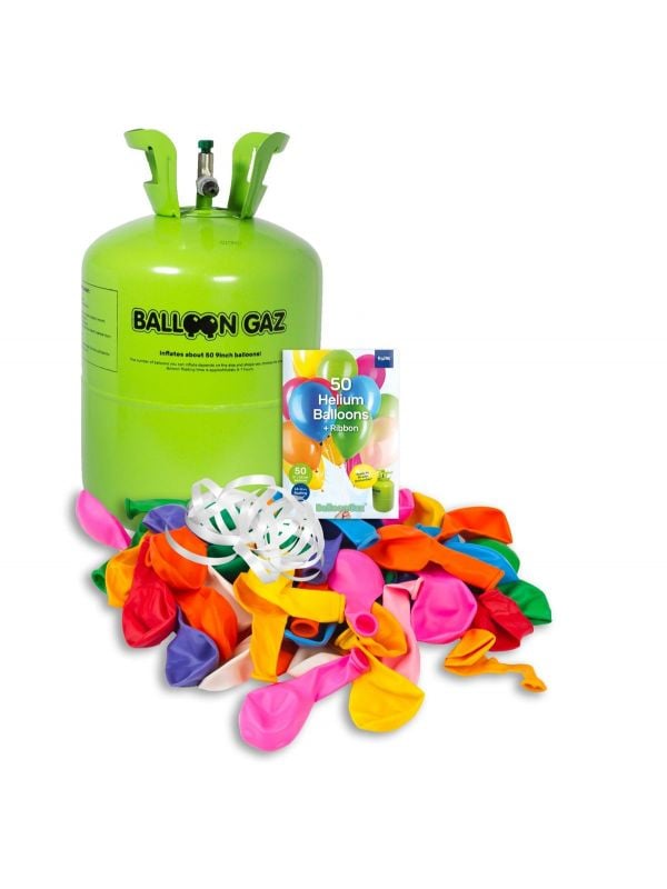 Helium gastank met 50 ballonnen