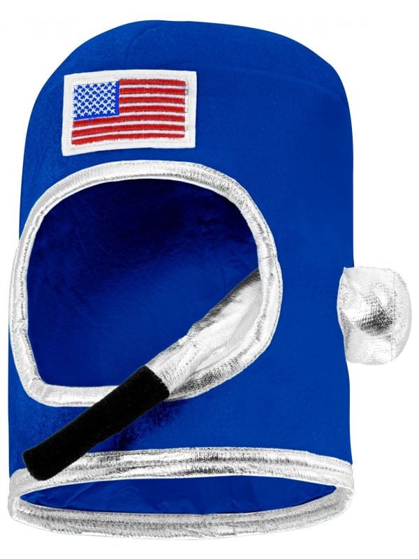 Helm astronaut blauw stof kinderen