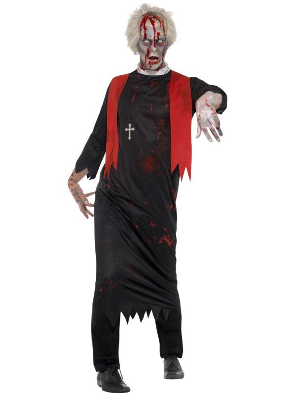 Heren zombie priester kostuum main product photo