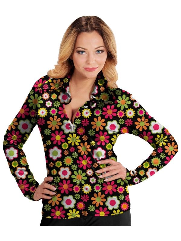 Hippie bloemen blouse vrouwen