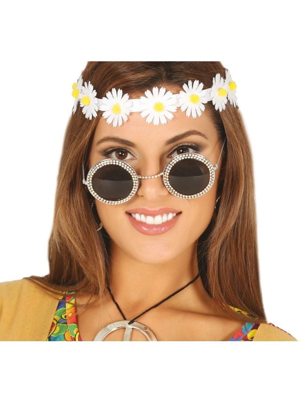Hippie bril met diamantjes
