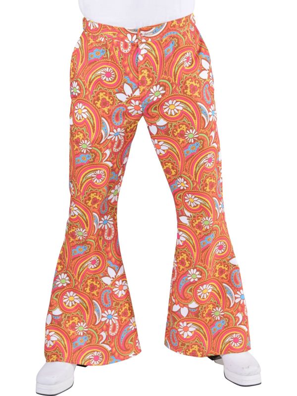 Hippie broek heren oranje main product photo