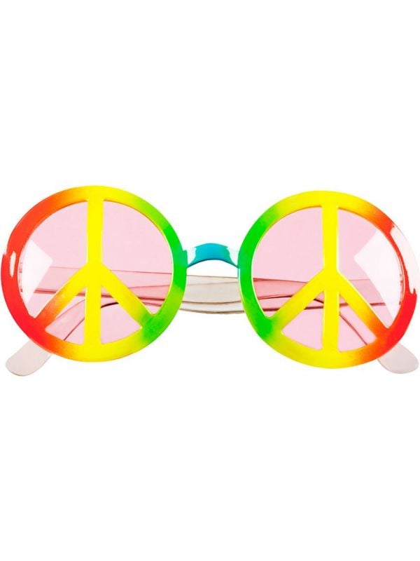 Hippie feestbril peace teken