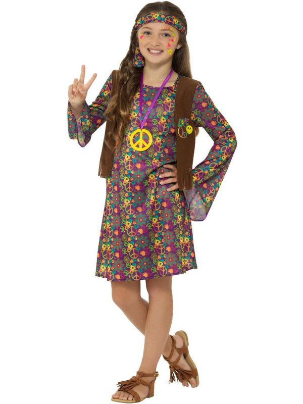 Hippie flower power jurkje meisjes main product photo