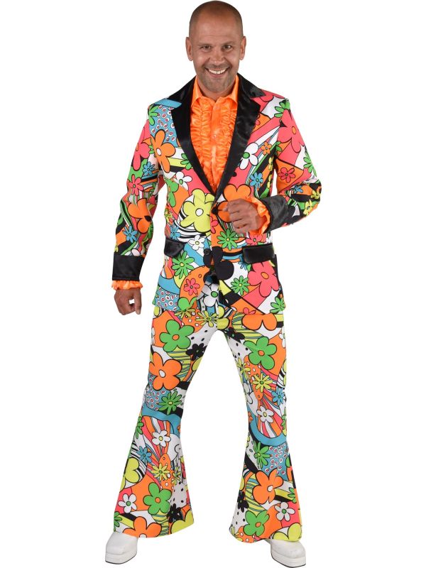 Hippie flower power kostuum mannen main product photo
