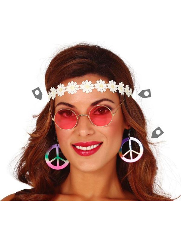 Hippie jaren 60 accessoire set main product photo