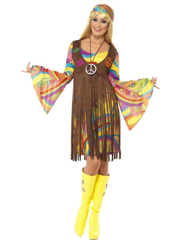 Hippie jurk geel