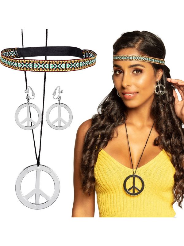 Hippie juwelen accessoire setje