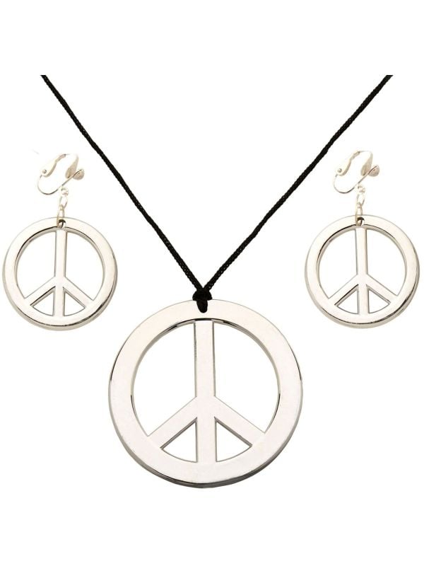 Hippie ketting en oorbellen