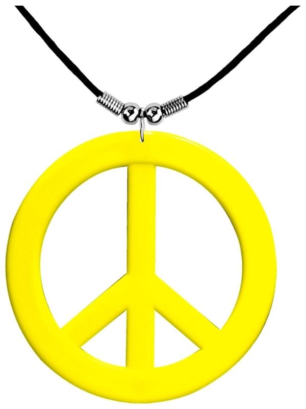 Hippie ketting neon geel