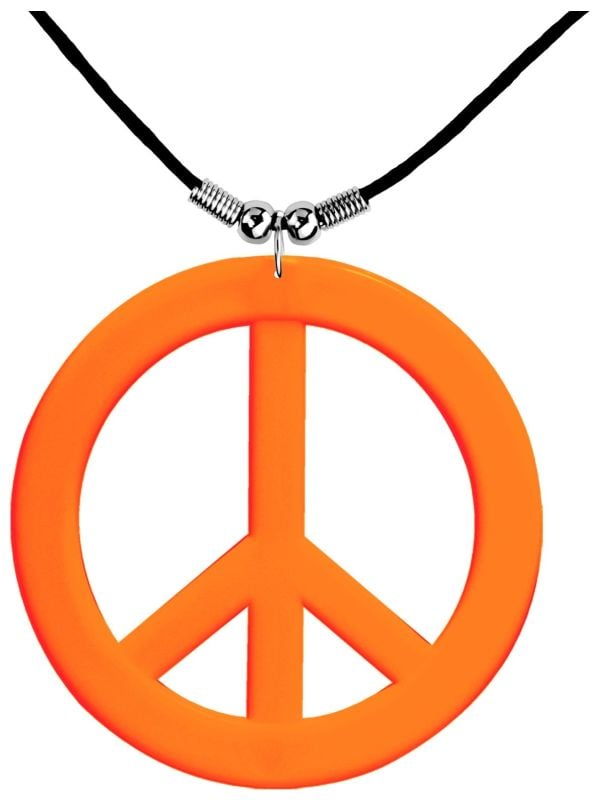 Hippie ketting neon oranje