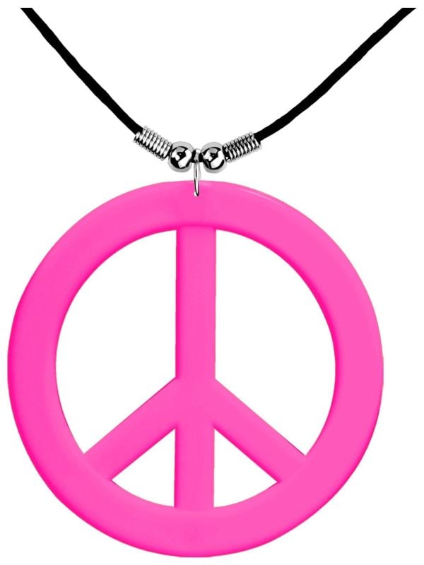 Hippie ketting neon roze