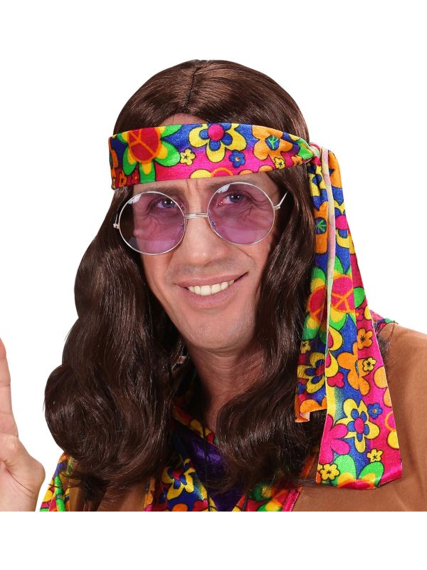 Hippie pruik bruin