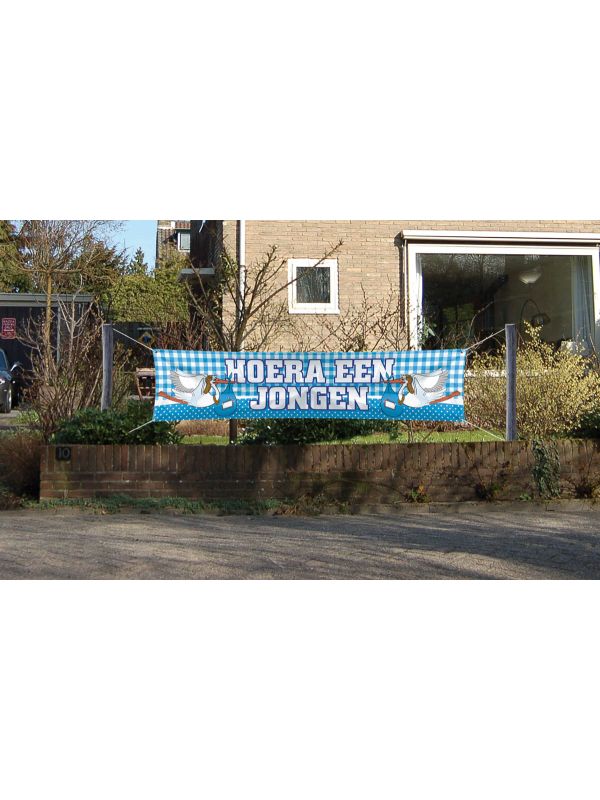 Hoera een jongen geboorte spandoek