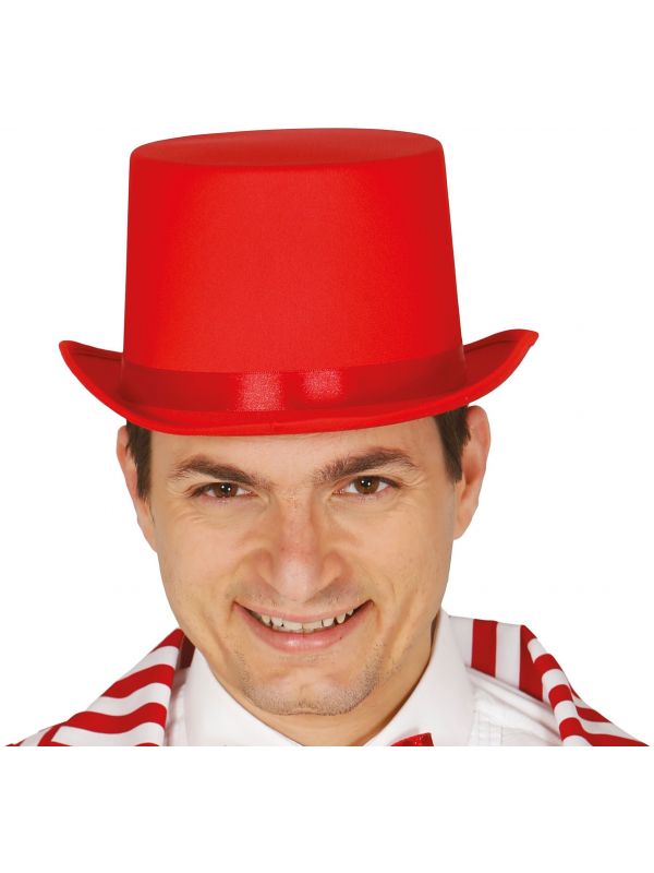 Hoge hoed luxe rood
