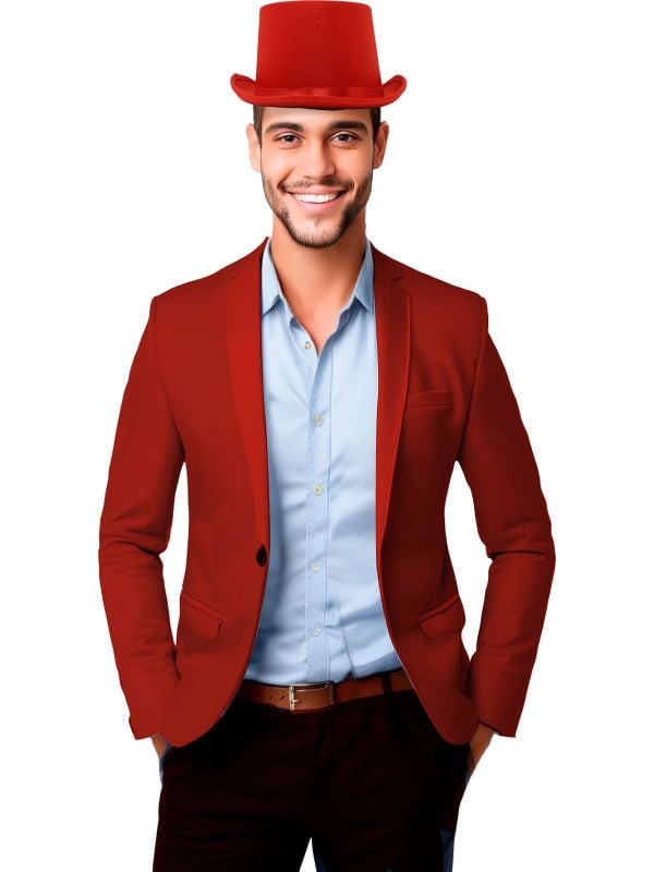 Hoge hoed luxe rood main product photo
