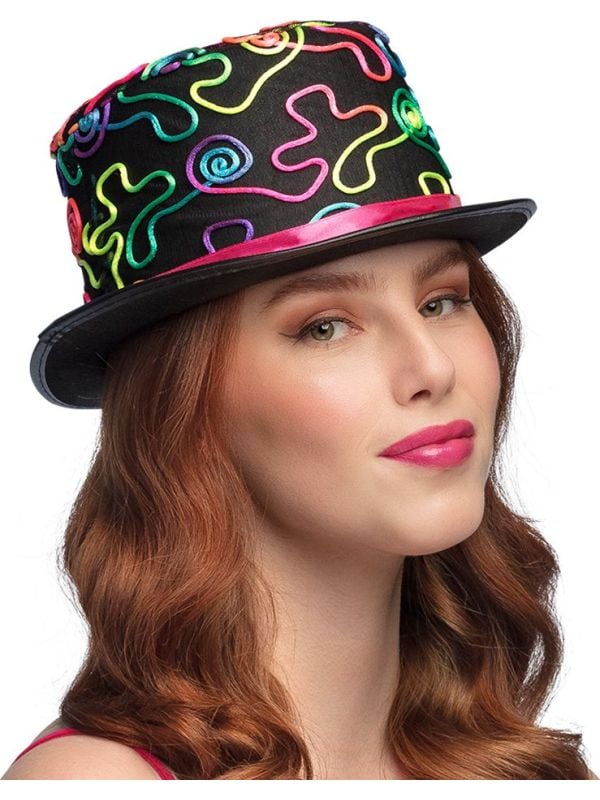 Hoge hoed met neon vormen main product photo